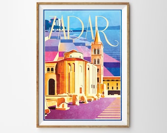 Zadar - Croatia, Retro Poster Design