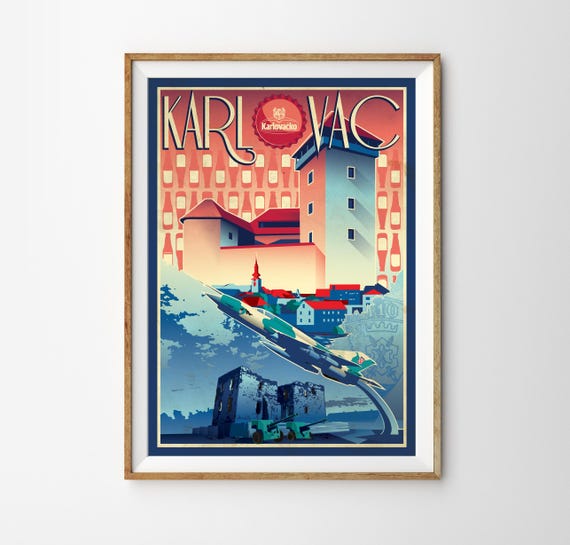 Karlovac - Croatia, Retro Poster Design