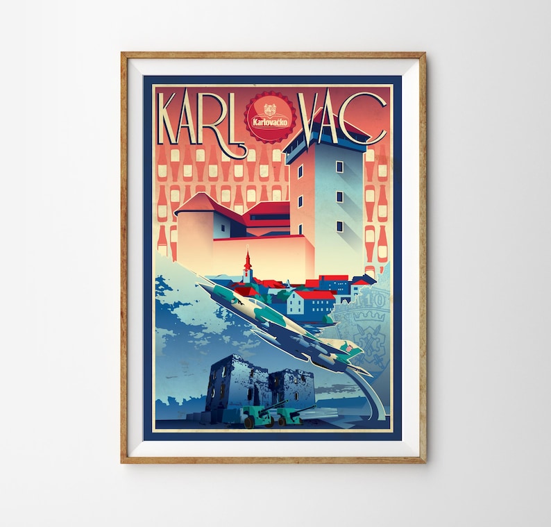 Karlovac - Croatia, Retro Poster Design image 1