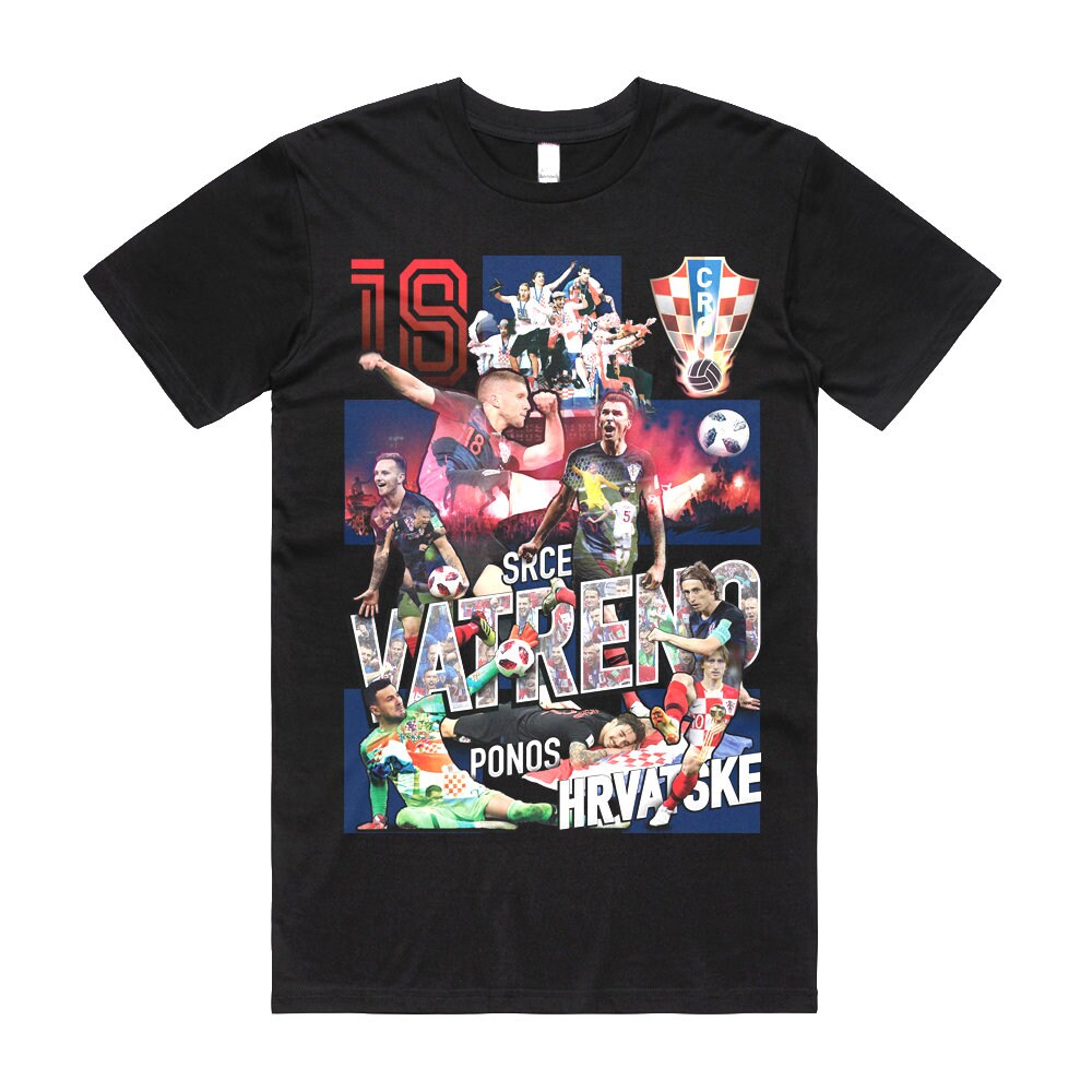 T-shirt Uomo Croazia – Fan Shirt Mondiali 2018 – Bianco/rosso/blu – MoonWorks