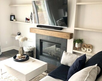Home Furniture Diy Cap Shelf Mantel Fireplace Wood Display Wall