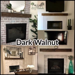 Fireplace Wood Mantel Beam 48-72, Floating Mantel Shelf image 2