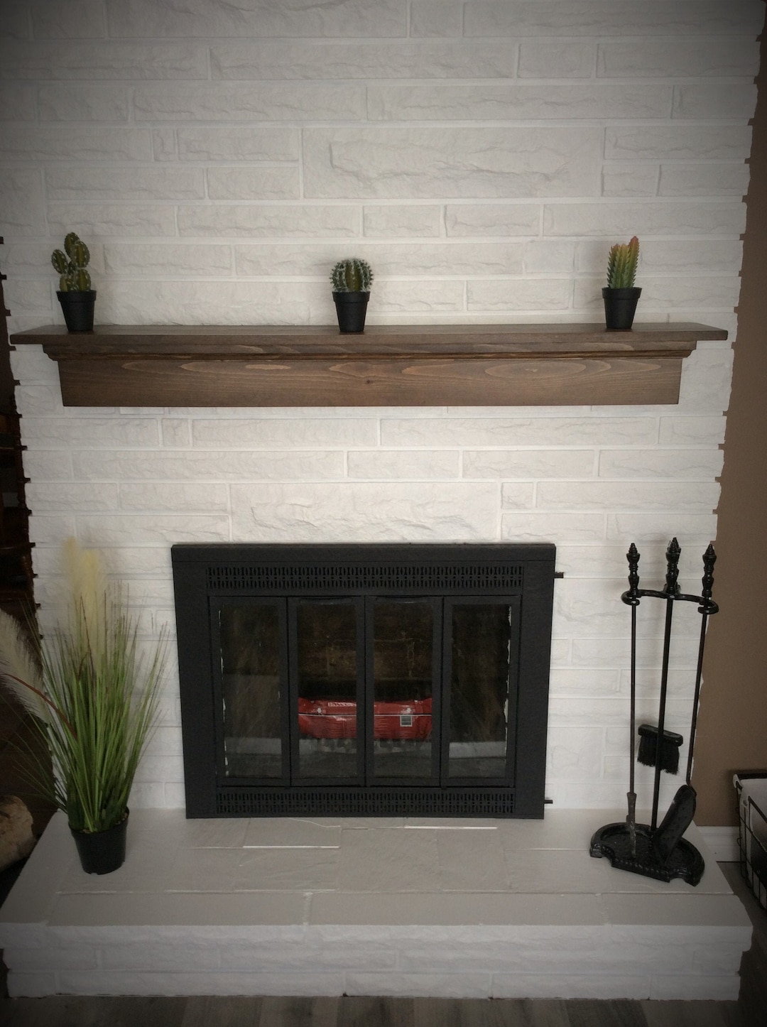 Floating Fireplace Mantel 4872, Wood Wall Shelf Etsy