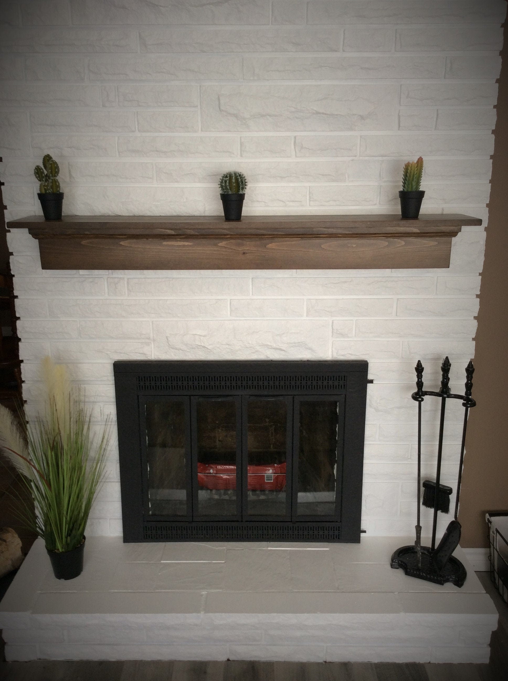 Buy Floating Fireplace Mantel 48-72, Wood Wall Shelf Online in