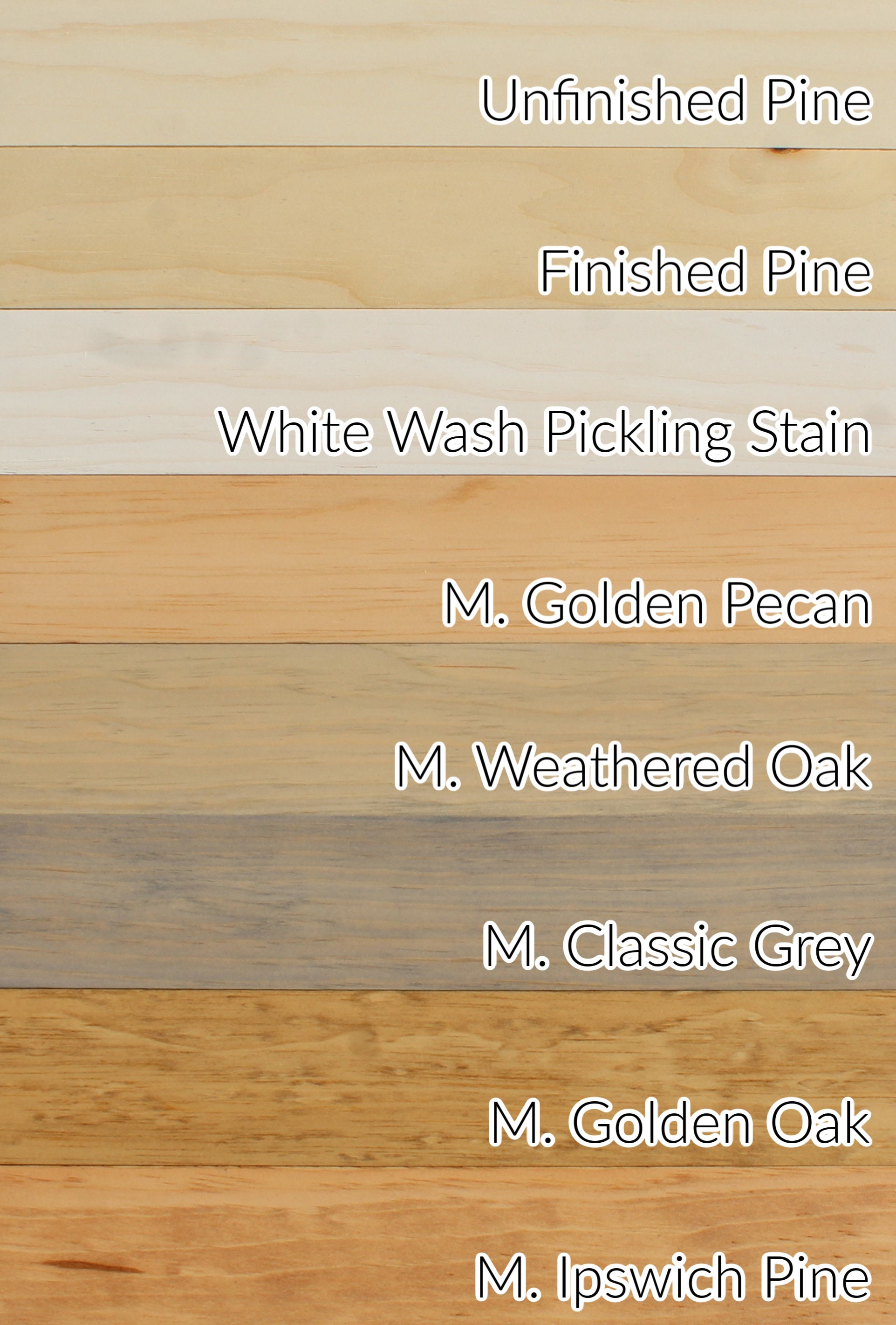 STAIN SAMPLES on Pine for Floating Shelves and Mantels Etsy