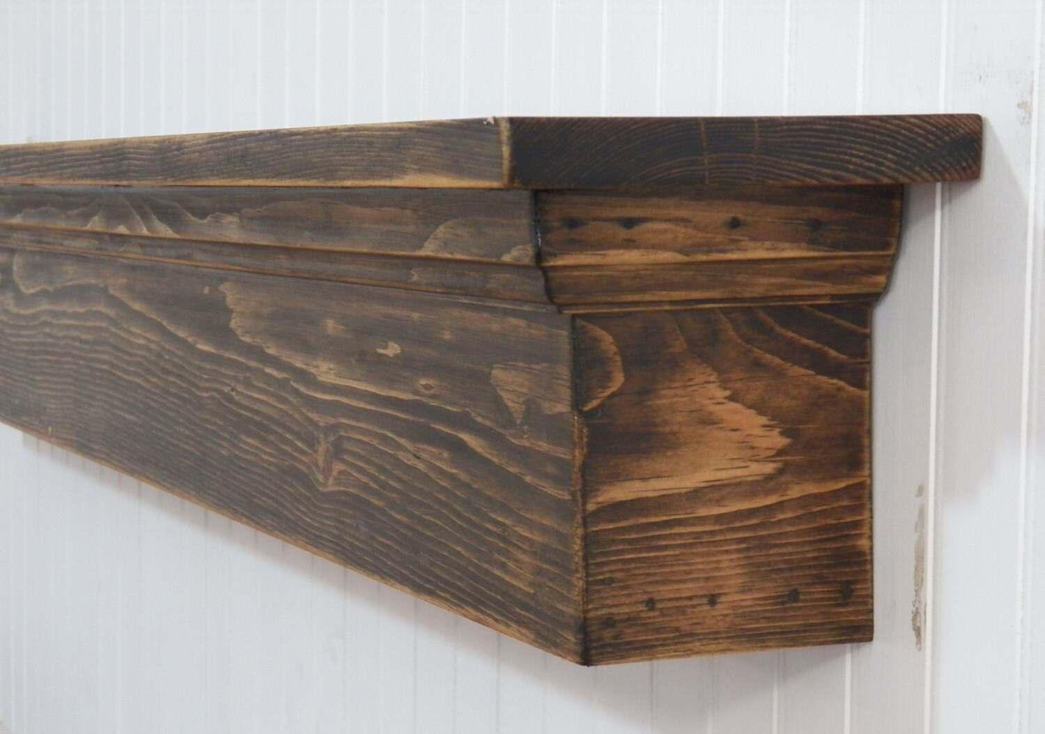 Rustic Mantel shelf Floating Mantel Floating Shelf Rustic ...