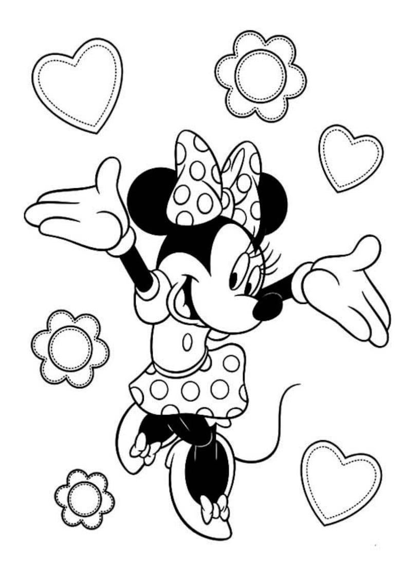 MINNIE y MICKEY descarga inmediata Disney para colorear Etsy