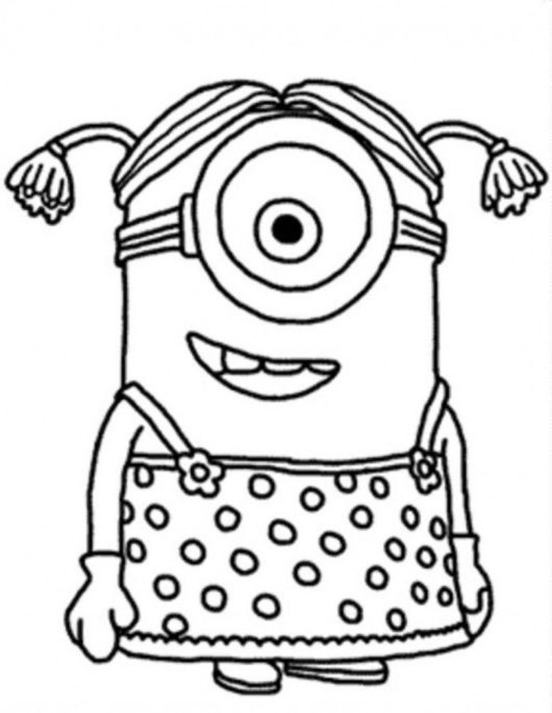 Minions Instant Download Kleurplaten Digitale Afdrukbare Etsy