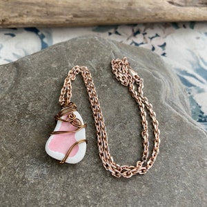 Pink pottery statement necklace
