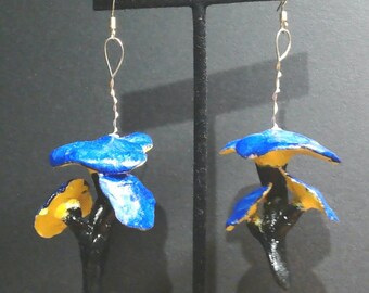 Blue and Yellow Mushrooms