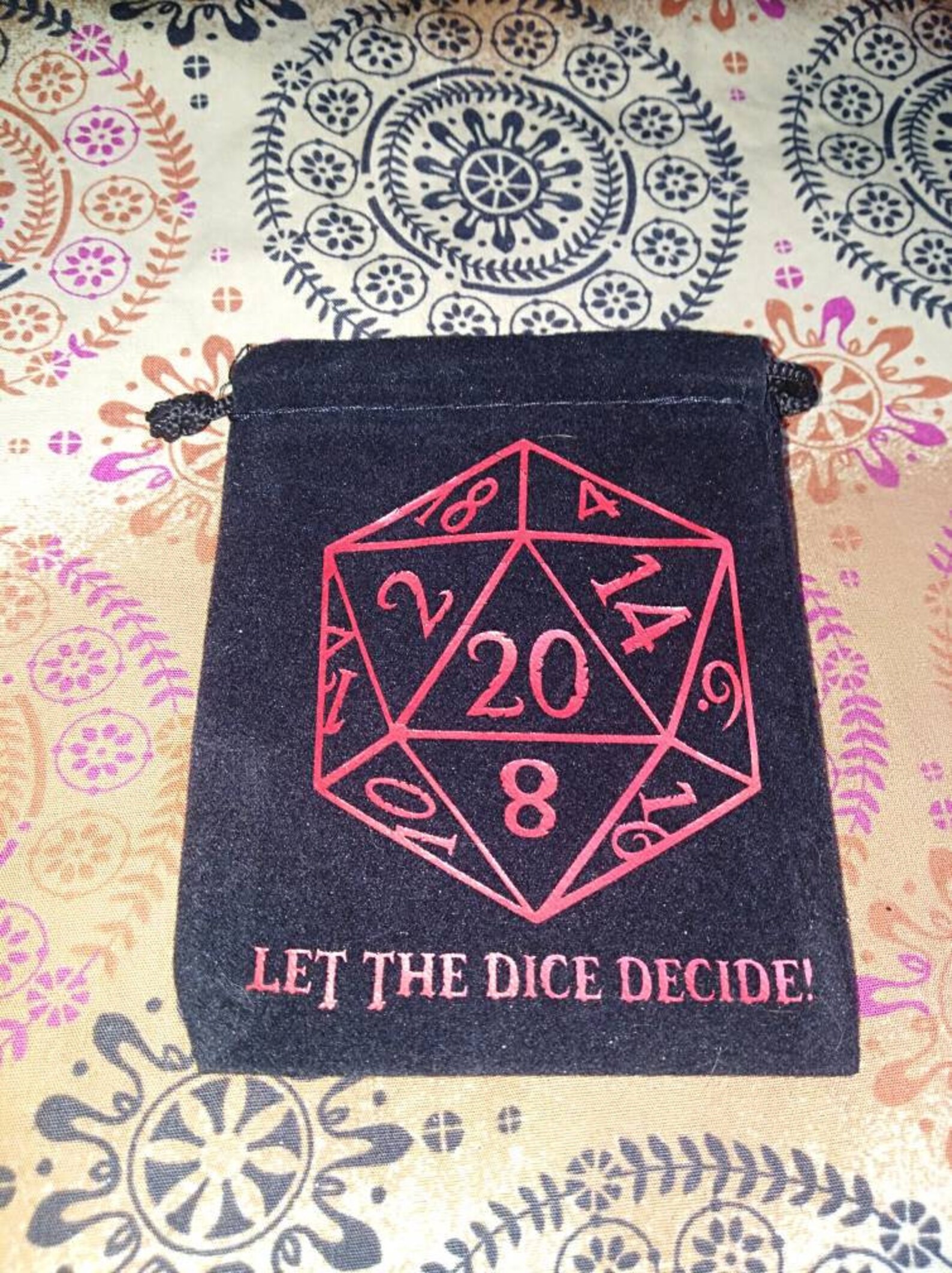 Let The Dice Decide Dice Bag Small Dice Bag Custom Dice Bag Etsy