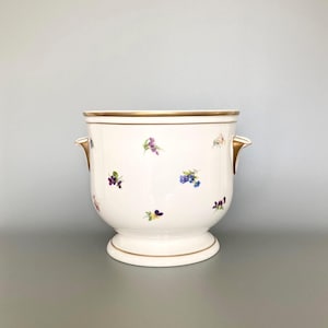 Large Fine Bone China Floral Planter / Plant Pot / cache pot - 17cm high vintage Princess Royale England