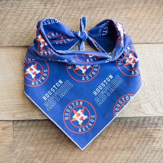 Houston Astros Dog Bandana, Astros Baseball, Tie On Dog Bandana