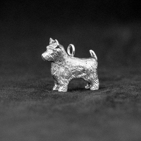 Norwich Terrier Charm, Sterling Silver Norwich Terrier Charm