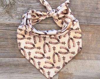 Western Spurs Tie On Dog Bandana