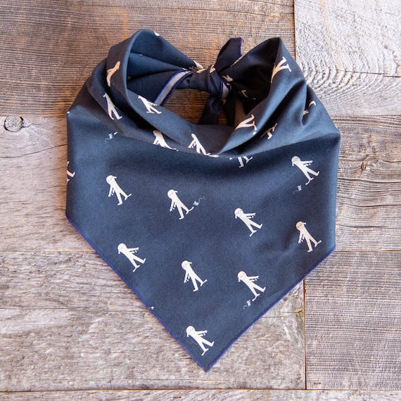 Mummies on Blue Dog Bandana, Mummies, Halloween, Tie On Dog Bandana