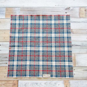 Gray Plaid Flannel Dog Bandana, Tie On Dog Bandana image 2