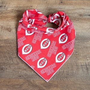 Cincinnati Reds Dog Bandana, Reds Baseball, Tie On Dog Bandana
