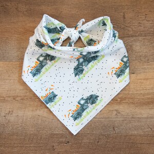 Easter Bunny Trucks & Carrots Tie On Dog Bandana