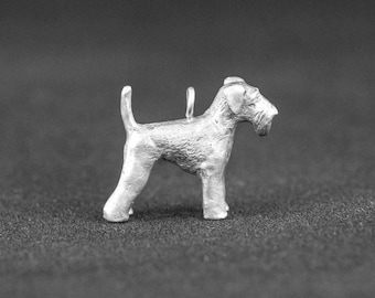 Airedale Charm, Sterling Silver Airedale Terrier Charm
