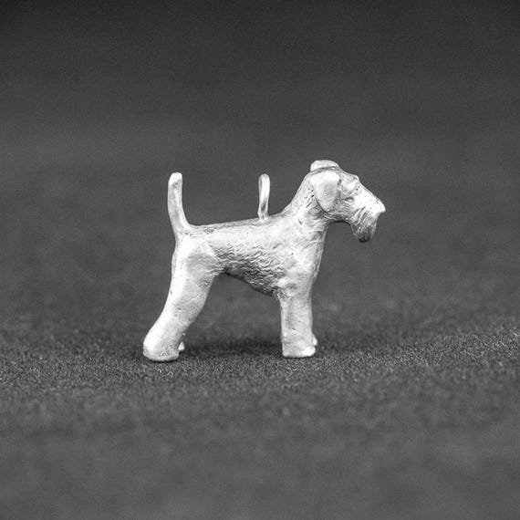 Airedale Charm, Sterling Silver Airedale Terrier Charm