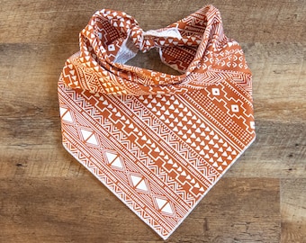 Rust Boho Bandana, Tie On Dog Bandana