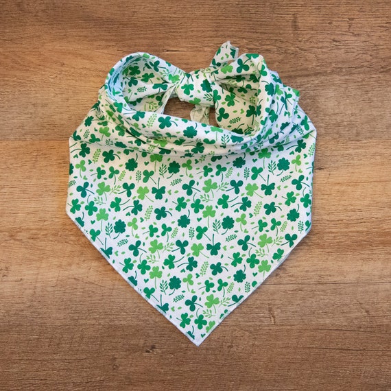 Small Shamrocks Tossed, St. Patrick's Day, Tie On Dog Bandana