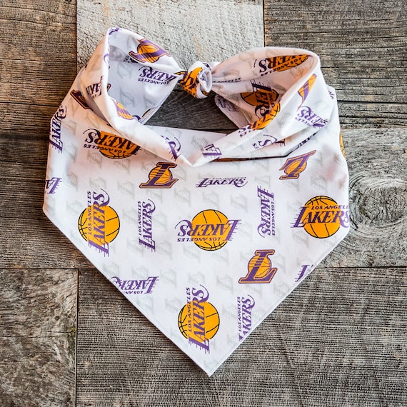 Lakers Dog Bandana, Los Angeles Lakers, LA Lakers, Tie On Dog Bandana