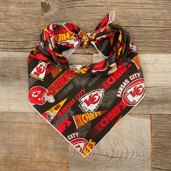 Kansas City Chiefs Baseball Dog Bandana Tie On Dog Bandana