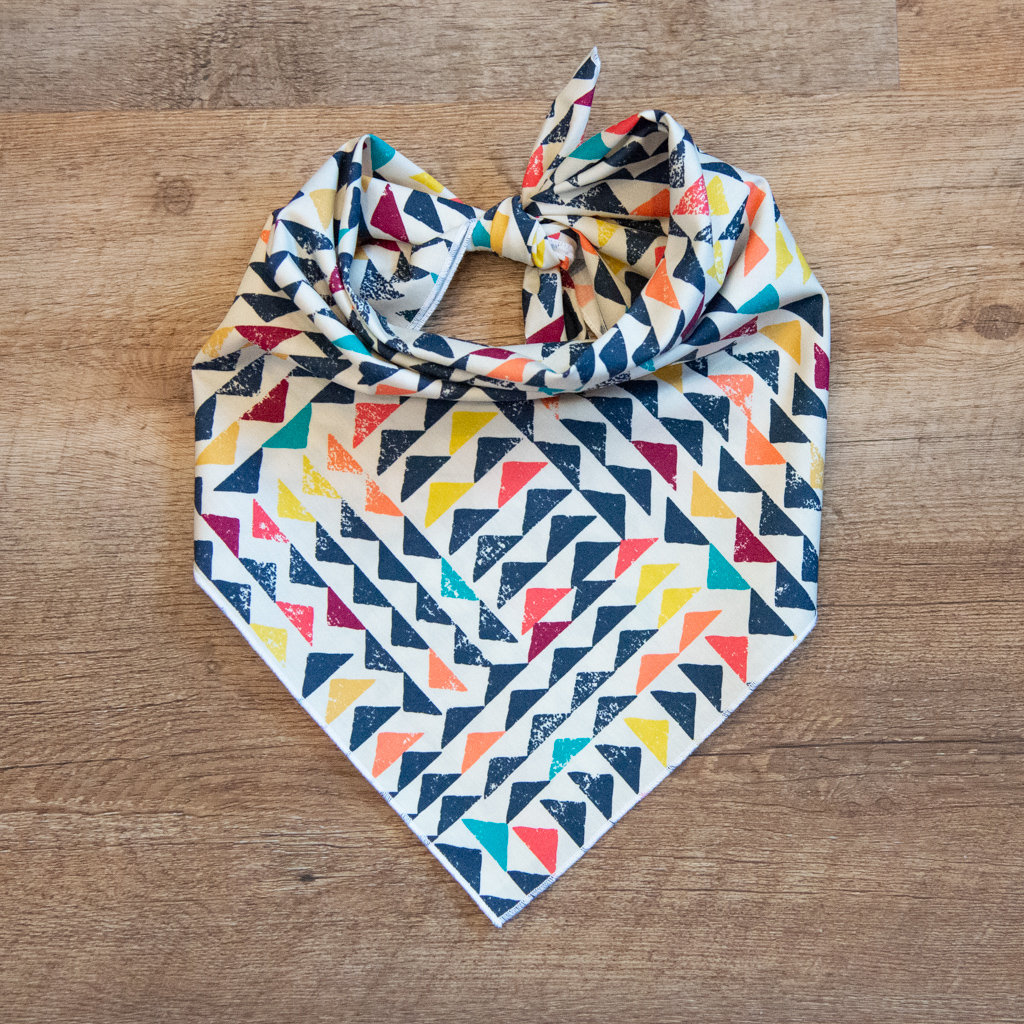 Sunrise Triangle Dog Bandana Boho Tie-On Style