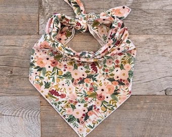 Garden Party Petite Rose Tie On Dog Bandana