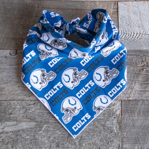 Colts Dog Bandana, Colts Football Bandana, Indianapolis Colts, Tie On Dog Bandana