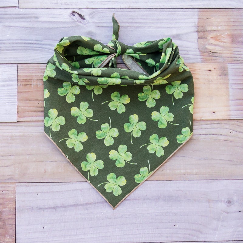 Download St. Patrick's Day Dog Bandana, Four Leaf Clover Bandana ...