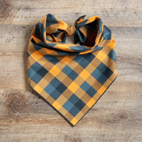 Dog Bandana, Halloween, Halloween Plaid, Thanksgiving, Fall, Tie On Dog Bandana