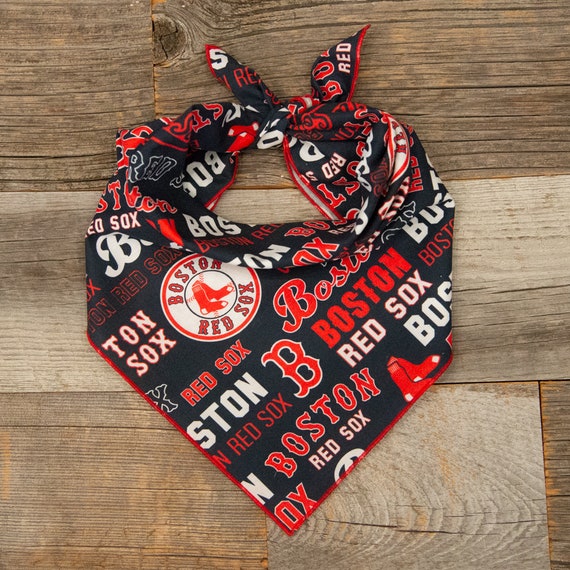 Boston Red Sox Dog Bandana, Tie On Dog Bandana