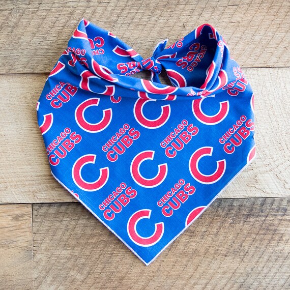 Chicago Cubs Dog Bandana, Cubs Baseball, Tie On Dog Bandana