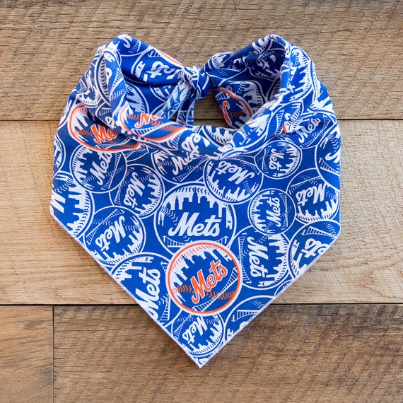 New York Mets Dog Bandana, Mets Baseball, Tie On Dog Bandana