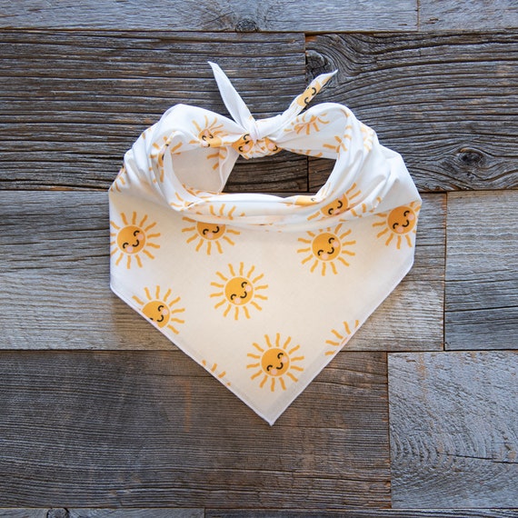 Sunshine Dog Bandana, Tie On Dog Bandana