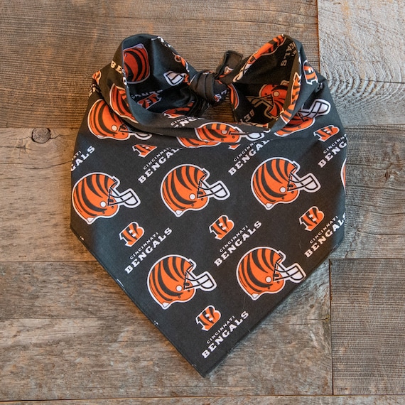 Cincinnati Bengals Dog Bandana, Bengals Football, Tie On Dog Bandana