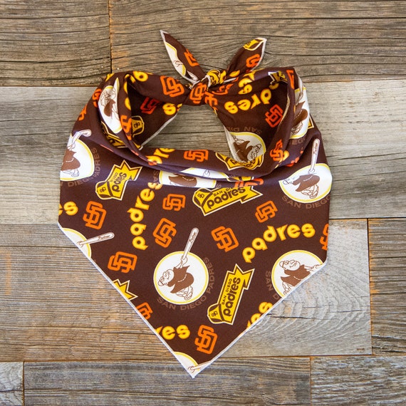 San Diego Padres Dog Bandana, Baseball Bandana, Tie On Dog Bandana