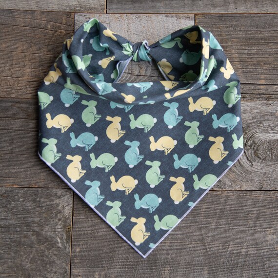 Easter Dog Bandana, Rabbits, Spring, Tie On Dog Bandana