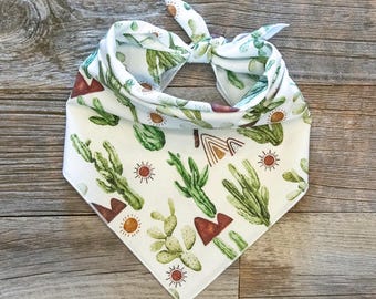 Cactus Sonora Sunrise Tie On Dog Bandana