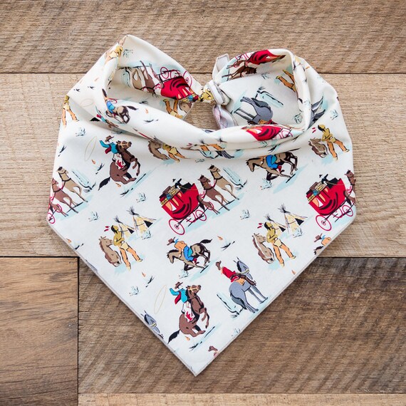 Cowboy Country on Cream Dog Bandana, Cowboy Bandana, Ranch Bandana, Horse Bandana, Tie On Bandana Cowboy Country on Cream Dog Bandana, Cowboy Bandana, Ranch Bandana, Horse Bandana, Tie On Bandana