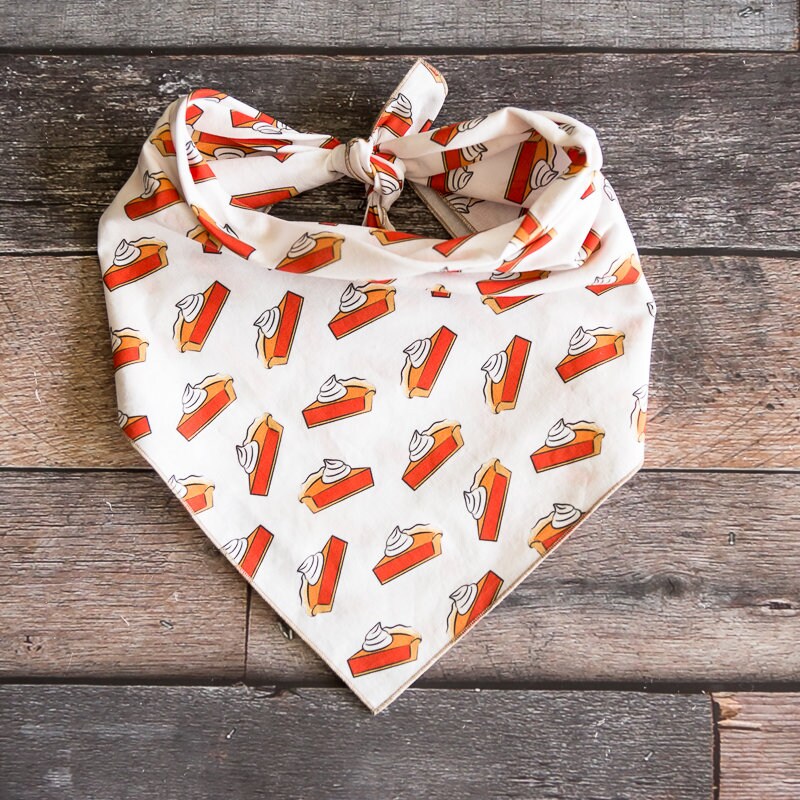 Just One Slice Dog Bandana, Thanksgiving, Pumpkin Pie, Fall, Tie On D…