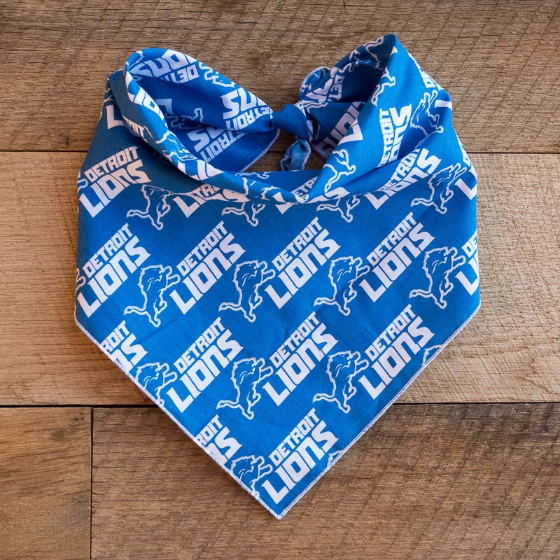 Detroit Lions Dog Bandana Lions Football Tie on Dog Bandana Etsy
