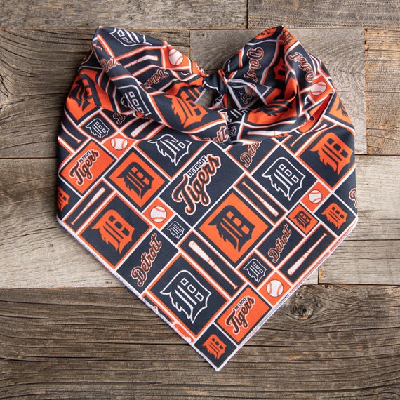 Detroit Tigers Dog Bandana, Tigers Baseball, Tie On Dog Bandana