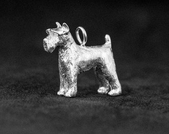 Schnauzer Sterling Silver Charm