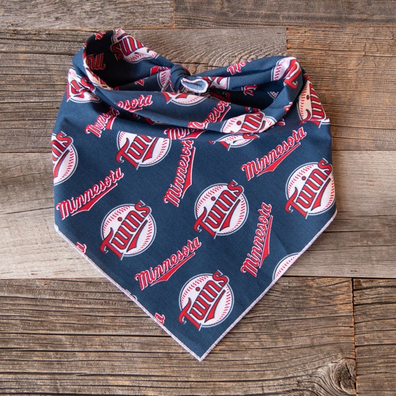 Minnesota Twins Dog Bandana, Twins Baseball Bandana, Tie On Dog Bandana