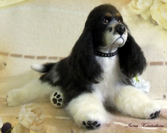 Made for Order, cocker spaniel, Spaniel, dog, dog lover gift, dog art,felted dog, puppy,gifts for dog lovers,king charles spaniel,animal dog