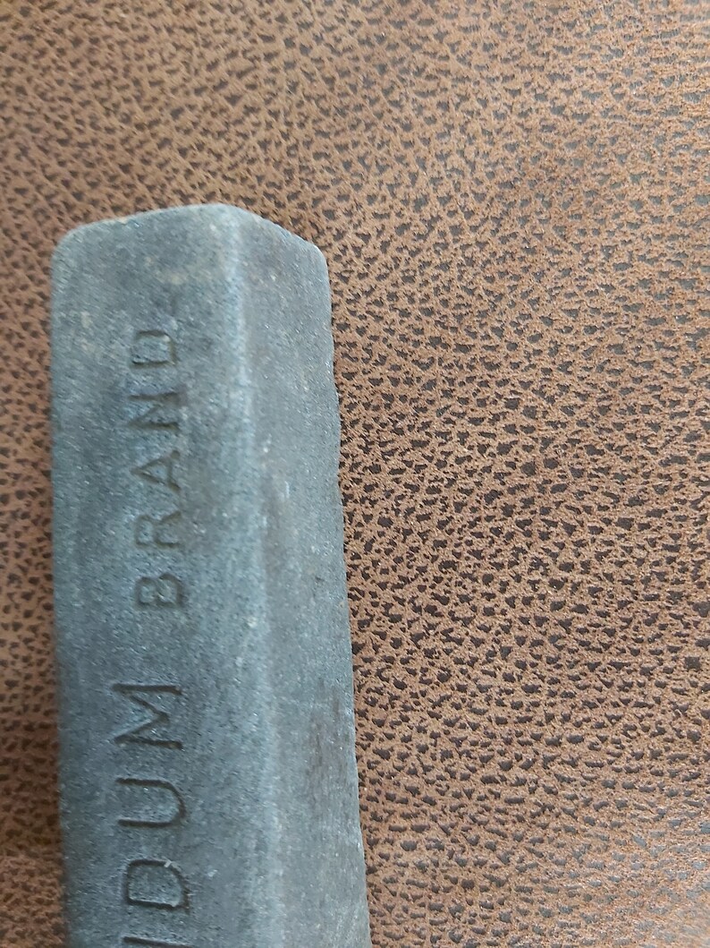 Sharpening stone 57 Carborundum brand Wooden handle Etsy